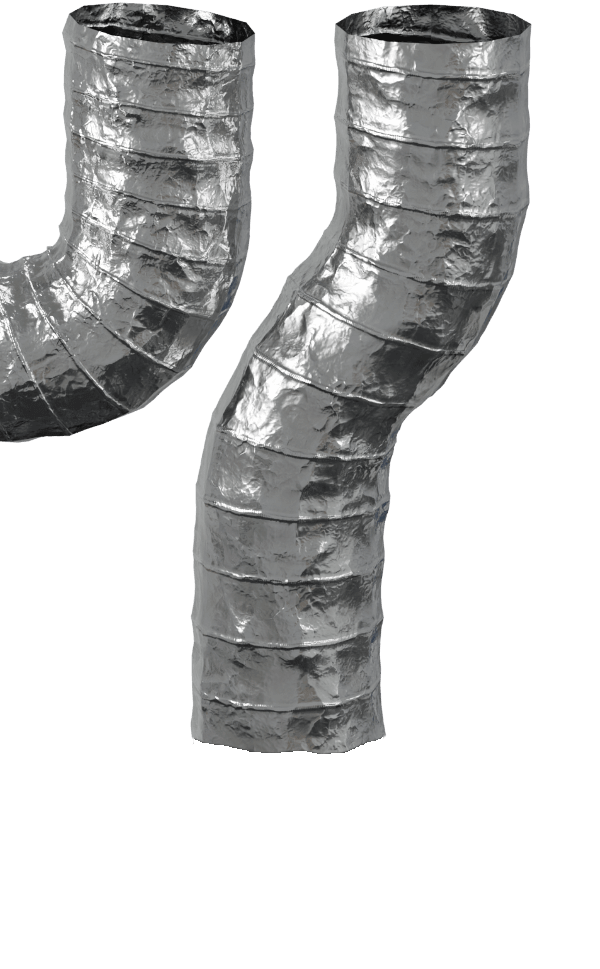 Photo of insulated ducting